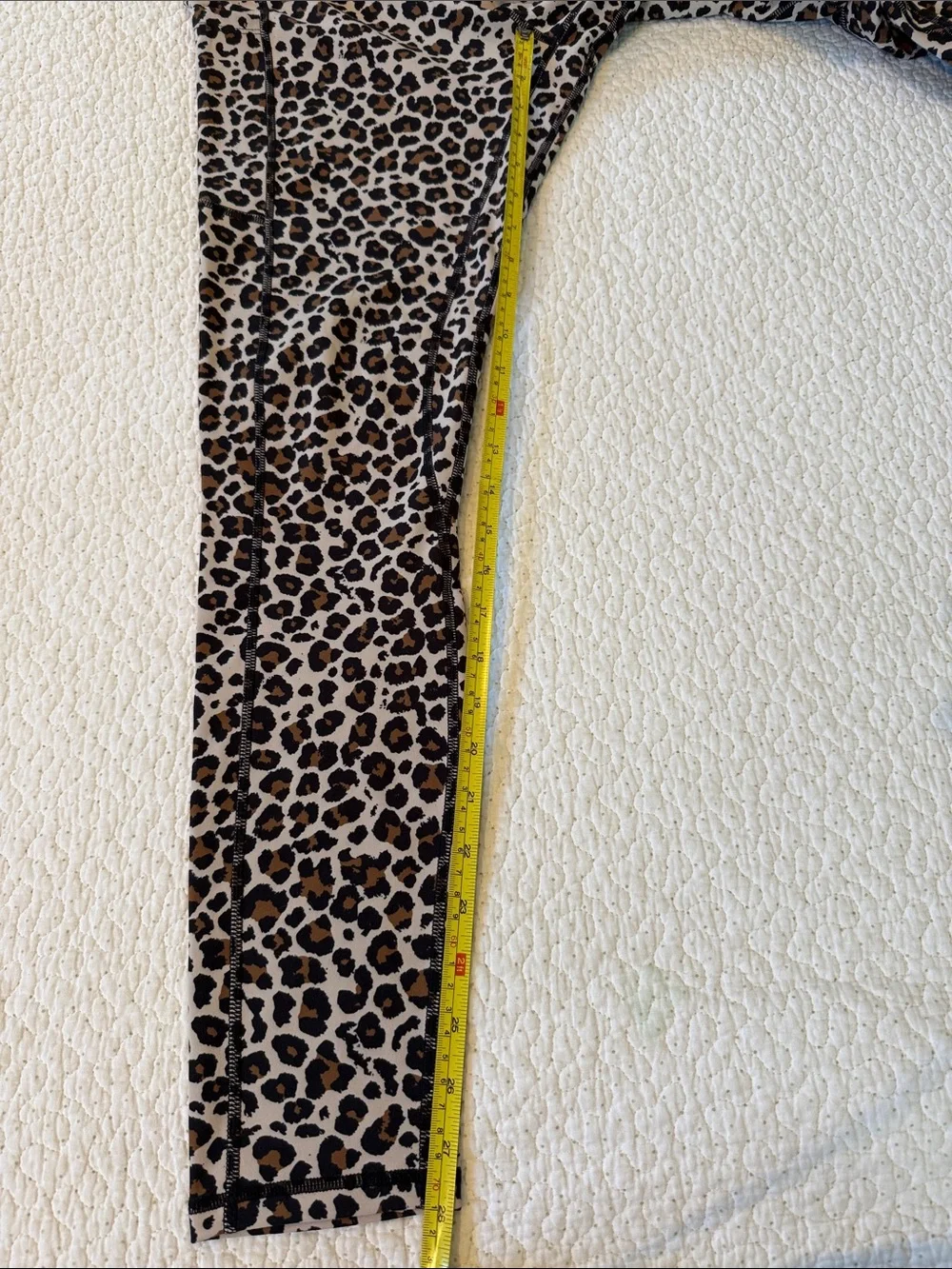 Women’s Leopard Print Athletic Leggings - Taupe and Black
